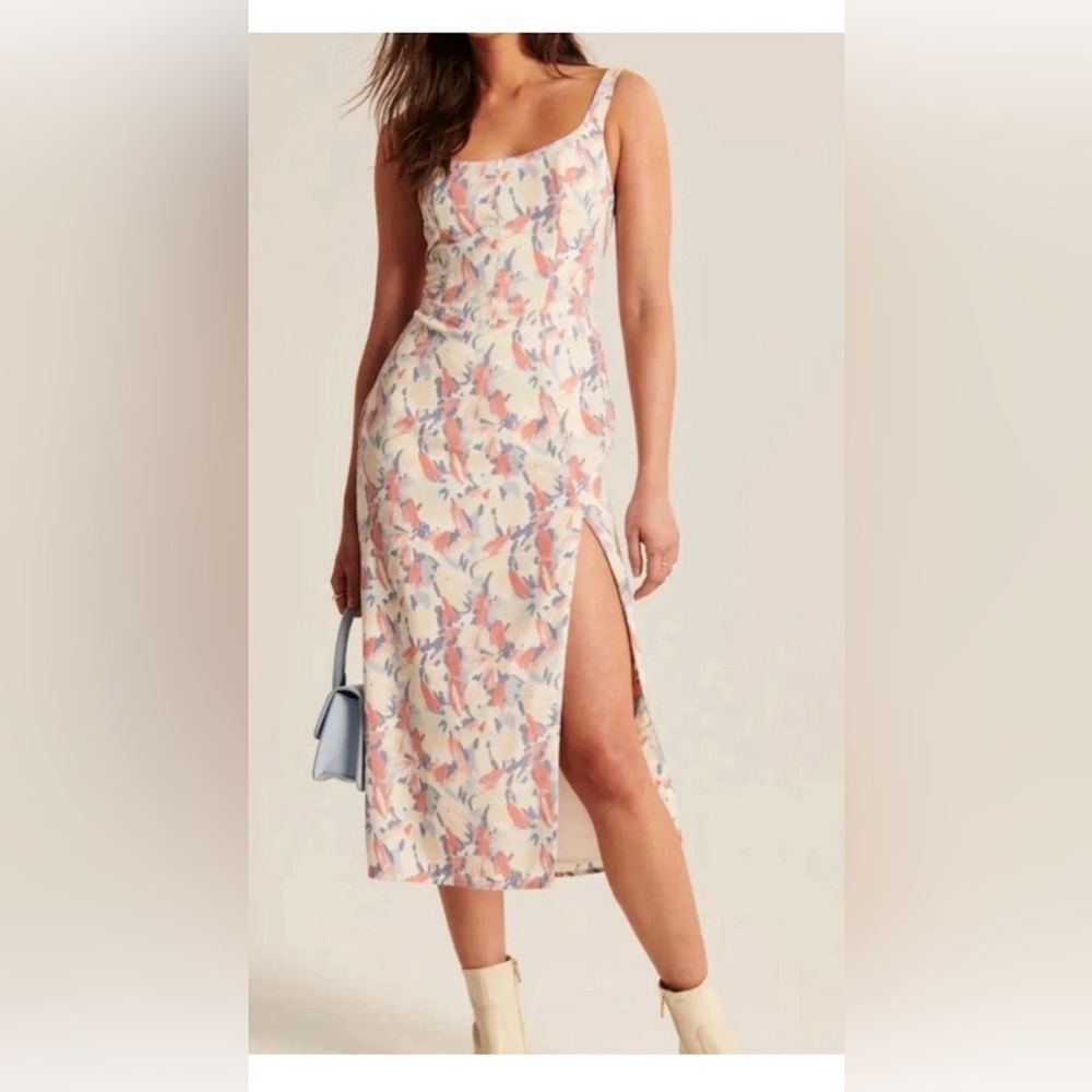 Abercrombie & Fitch corset midi dress
